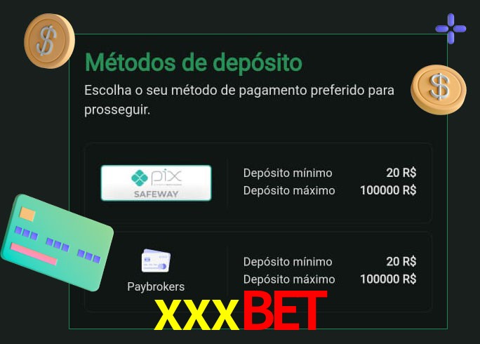 O cassino xxxbet oferece uma grande variedade de métodos de pagamento